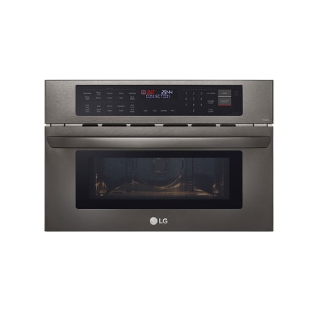 LG 30 Inch Wide 1.7 Cu. Ft. Built-In Speed Oven and Microwave with 1900W Cooking Power Black Stainless Steel